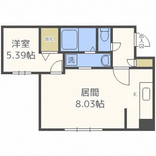 ESTOR ASABU【3階】の間取り