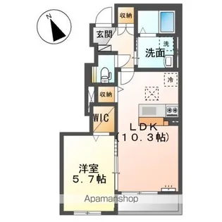 ラ・フォンテ ガイア【1階】の間取り