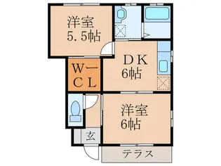 シャーメゾン石原【1階】の間取り