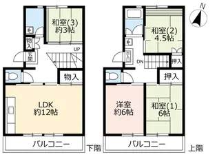 UR花山東【7階】の間取り
