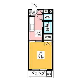 カレッジハウス日野B【1階】の間取り