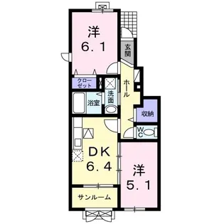 ノースパークベル【1階】の間取り