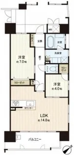 サンシティ大手町弐番館【5階】の間取り