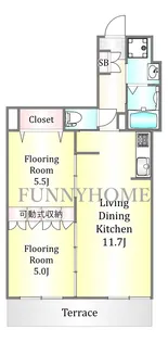 アルタイル等々力【1階】の間取り