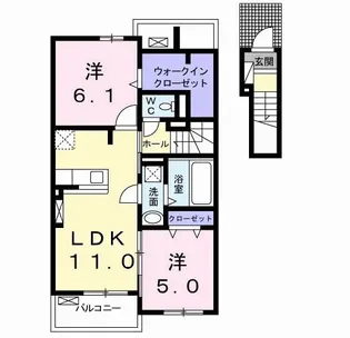 コンフォート高富 I【2階】の間取り
