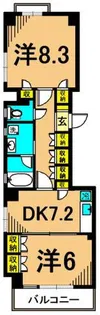 クレストU【7階】の間取り