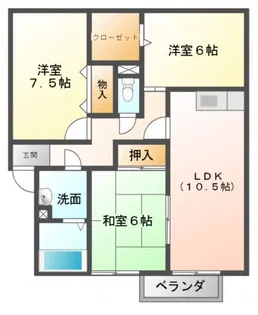 セジュールさびしろ【1階】の間取り