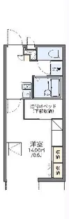 レオパレスサクラII【1階】の間取り