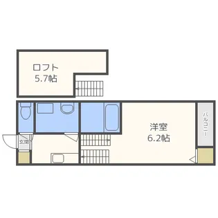 ハーモニーテラス清水丘【1階】の間取り