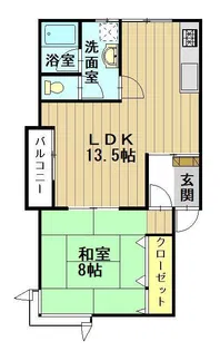 クライスデール天王台B【1階】の間取り