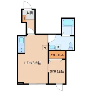 メリディアン多賀城南宮 壱番館【1階】の間取り