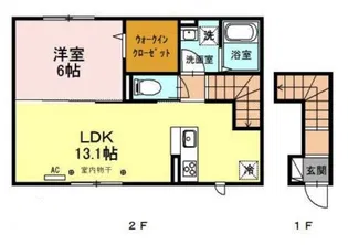 ポルトボヌール南富田【2階】の間取り
