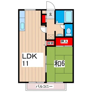 ルピナスハイツA【2階】の間取り