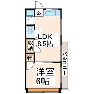 アニバーサリー新町【3階】の間取り