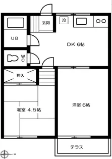 東京都新宿区西落合1【アパート】の間取り