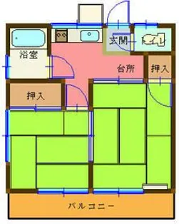 北寺尾荘【2階】の間取り