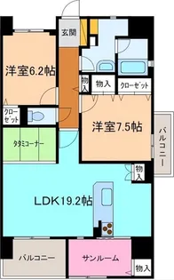 フォレスト金沢西泉【6階】の間取り