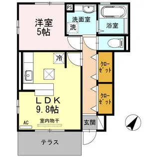 エスポワールA【1階】の間取り
