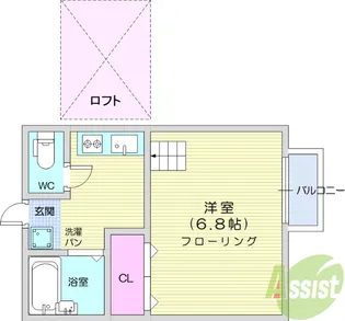 エクセルシャトー小松島【2階】の間取り