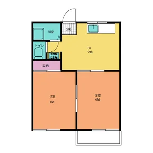 ハピネス千代V【2階】の間取り