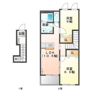 メゾン・ド・カルミア【2階】の間取り