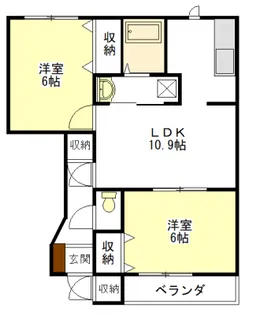 メゾン サンパティーク【1階】の間取り
