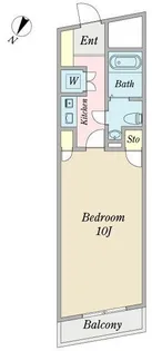 1Kの間取り画像