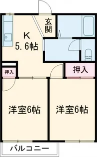 ウィンドコートA【2階】の間取り