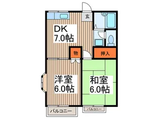 グランデュ-ルA・S【2階】の間取り