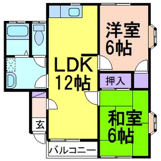 ヴェルエスト鹿沼 B【2階】の間取り