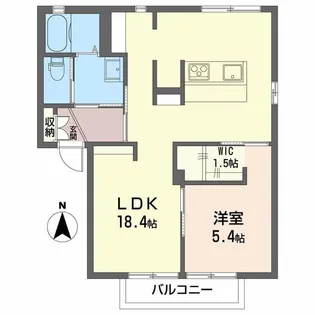 グラン シャルムB【1階】の間取り