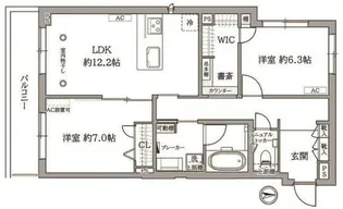 神奈川県横浜市鶴見区下末吉6【マンション】の間取り
