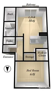山形県山形市吉原1【アパート】の間取り
