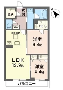 大久保クレスト【1階】の間取り