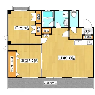 コンフォート小松【3階】の間取り