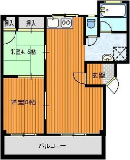 サンハイツ宮浦【3階】の間取り