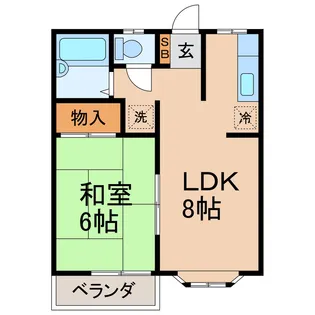ダイアヒルズ【2階】の間取り