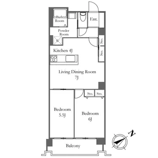 東京都港区六本木1【マンション】の間取り