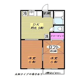 千葉県千葉市稲毛区山王町【アパート】の間取り