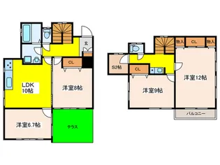東京都三鷹市野崎2【一戸建】の間取り