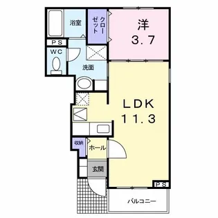 福岡県北九州市小倉南区葛原東5【アパート】の間取り