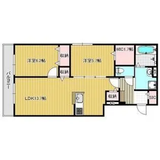 プランドール【2階】の間取り