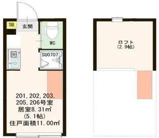 CLAY西荻【2階】の間取り