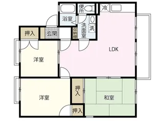 ミモザハウス【1階】の間取り