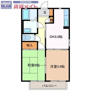 桜道コート A【1階】の間取り