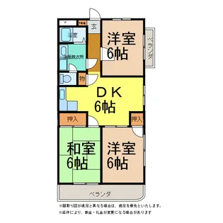 寿賀乃ハイツI【3階】の間取り