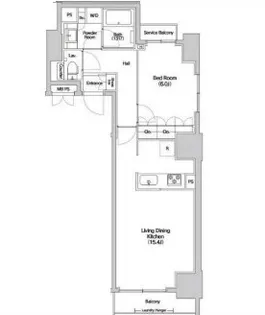 Haluwa芝公園【11階】の間取り