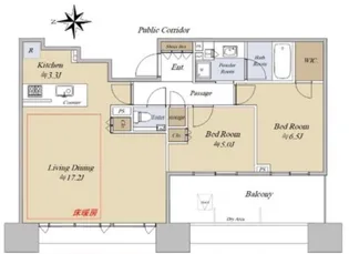 シティタワー武蔵小杉【23階】の間取り