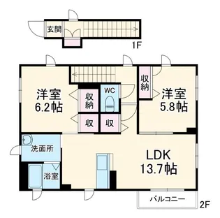 ミュール ド ノワ【2階】の間取り