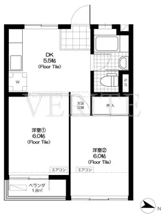 テラス上原【1階】の間取り